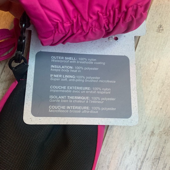 Calikids NWT waterproof pink mittens infant baby 6-12 months - Picture 4 of 4